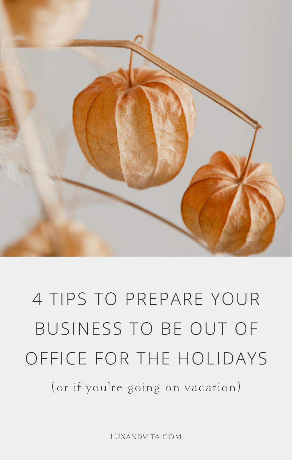4 tips to prepare your business to close for the holidays | Lux & Vita